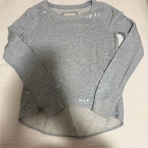 Abercrombie & Fitch Light Blue Long Sleeve Sequins Top